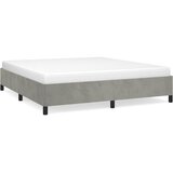  Okvir kreveta bez madraca, svijetlo sivi, kalifornijski, kraljevski baršun | shoptok.hr