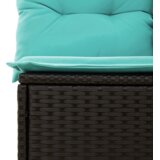  Vrtni kauč s jastukom Crna 165 x 62 x 69 cm Poli ratan | shoptok.hr