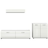 Livetastic Dnevni Regal Ice, Bela Visok Sijaj, 3-Delni | Shoptok.si