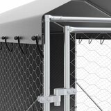  Vanjski kavez za pse s krovom srebrni 2x10x2,5m pocinčani čelik | shoptok.hr