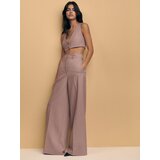Reserved hlače s širokimi hlačnicami - roza | Shoptok.si