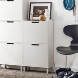SoBuy ozka omara za čevlje v predsobi v beli barvi v skandinavskem slogu, (20814997) | Shoptok.si