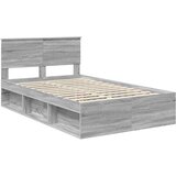  Krevetna konstrukcija s uzglavljem Siva Sonoma 120 x 190 cm | shoptok.hr
