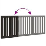  Vrata za pse s 3 panela sklopiva crna 150 cm od drva topole | Eponuda.ba