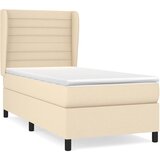  s oprugama i madracem krem 90 x 200 cm od tkanine | shoptok.hr