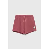 Adidas Dječje pamučne kratke hlače G L KN SHO boja: ružičasta, glatki materijal, podesivi struk