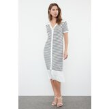 Trendyol Ecru Striped Knitwear Dress | shoptok.hr