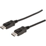 Digitus DisplayPort priključni kabel DisplayPort utikač, DisplayPort utikač 5.00 m crna AK-340100-050-S DisplayPort kabel | shoptok.hr