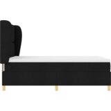  Postelja s vzmetnico Črna 140x200 cm Tkanina, (22051786) | Shoptok.si
