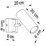  Sollux SL.0498 - Zidna spot svetiljka DIREZIONE 1xGU10/40W/230V crna | Eponuda.com