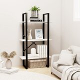 vidaXL Regal bel 60x30x105 cm trdna borovina Cene