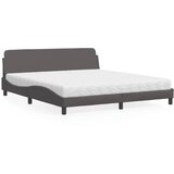 vidaXL Krevet s madracem sivi 180 x 200 cm od umjetne kože Cijene