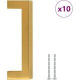  Ručke za ormarić 10 kom zlatne 96 mm od nehrđajućeg čelika | shoptok.hr