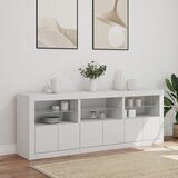  Komoda s LED svjetlima bijela 181,5x37x67 cm | shoptok.hr