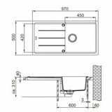 Franke 114.0285.305 BFG 611 pomivalno korito iz umetnega kamna | Shoptok.si