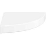  Plutajuće kutne police 4 kom. visoki sjaj bijele 25x25x3,8 cm MDF | shoptok.hr