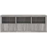  Komoda z LED lučkami siva sonoma 181,5x37x67 cm | Shoptok.si