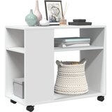  Bočni stolić s kotačima bijeli 70x35x60 cm konstruirano drvo | Eponuda.ba