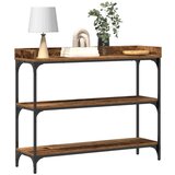  Consolna stolica od starog drveta 100x30x80 cm od inženjerskog drveta i čelika | shoptok.hr