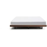 Kave Home Smeđi bračni krevet od masivne breze bez uzglavlja s podnicom 180x200 cm Norlen – | shoptok.hr