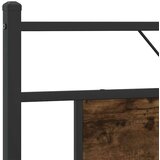 Posteljno vzglavje dimljeni hrast 180cm inženirski les in jeklo, (21829313) | Shoptok.si