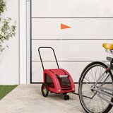 vidaXL Prikolica za bicikl za ljubimce crvena od tkanine i željeza | shoptok.hr