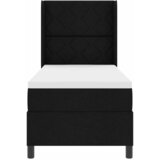  Krevet s opruga kutije s jastukom Crna 190 x 90 cm tkanina | shoptok.hr
