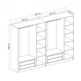 Hanah home Kale Mebran 4784 Ormar, 225x210x52cm, Bijeli | Eponuda.ba