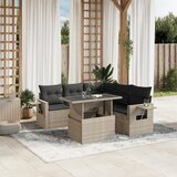 vidaXL 6-dijelni set vrtnih sofa od poliratana s jastucima svjetlosivi | shoptok.hr