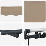  Skrovita tenda Bež 500 × 300 cm Poliester i čelik | shoptok.hr