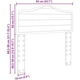  Uzglavlje s uzglavljem Betonski sivi 80 cm Konstruirano drvo | shoptok.hr