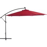 vidaXL Previsni senčnik z aluminijastim drogom 350 cm bordo rdeča Cene