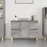 vidaXL Omarica za umivalnik siva sonoma 80x33x60 cm inženirski les Cene