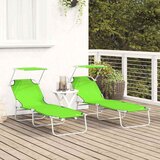  Ležaljka 2 pcs Zelena 58 x 188 x 77cm Poliester | shoptok.hr