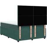 vidaXL Box spring postelja z vzmetnico temno zelen 140x190 cm žamet, (21306751) | Shoptok.si