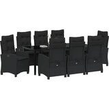  Vrtni set za objed 9 kom. Crna poliratan | shoptok.hr