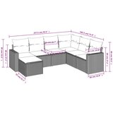  7-dijelni set vrtnih sofa sivi od poliratana | shoptok.hr