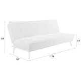 White Label Bež raztegljiva sedežna garnitura iz tkanine bouclé 184 cm Cielke – | Shoptok.si