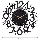 WALLXPERT dekorativni metalni zidni sat lineal black 1 | ePonuda.com