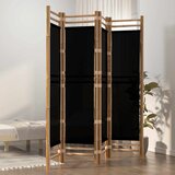  Sklopiva sobna pregrada s 4 panela 160 cm od bambusa i platna | shoptok.hr