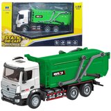  Metalni tovornjak za smeti za igro Huina 1:50 - zelena | Shoptok.si