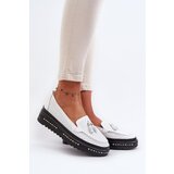 Kesi Women's leather loafers on a platform, white Assetnima | shoptok.hr