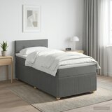  Boxspring krevet s madracem Tamnosiva 90 x 200 cm Tkanina | shoptok.hr