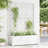  Vrtna sadilica s rešetkom 100 x 43 x 142 cm PP bijela | Eponuda.ba