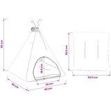  Kućica za ljubimce s jastukom Bijela i siva 40 x 40 x 50 cm | shoptok.hr