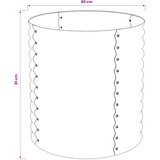  Vrtna sadilica od pocinčanog čelika 80 x 80 x 81 cm siva | shoptok.hr