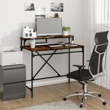 vidaXL Radni stol boja dimljenog hrasta 100x50x90 cm drvo i željezo | shoptok.hr