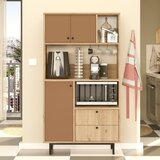 Hanah home RE3-SK oaktile red multi purpose cabinet Cene
