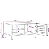 Kava Stol Prirodna 80 x 50 x 40 cm Čvrsto drvo manga | shoptok.hr
