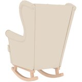  Stolica za ljuljanje 74x90x102 cm od tkanine bijela | shoptok.hr